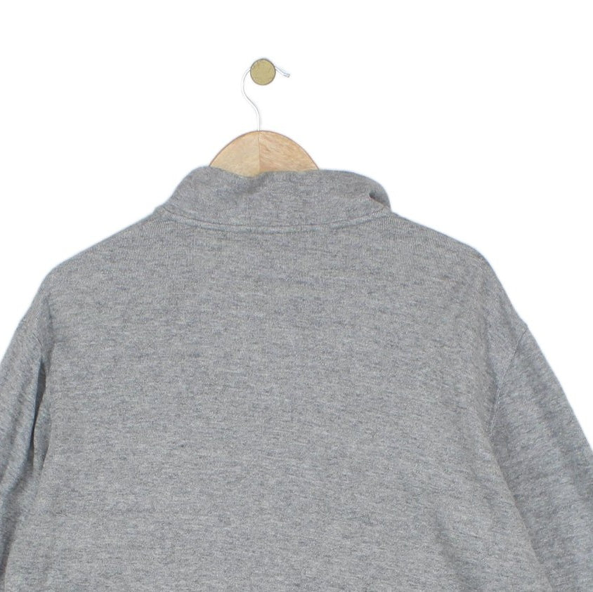 Mens 1/4 Zip Jumper Estate Rib Long Sleeve Cotton