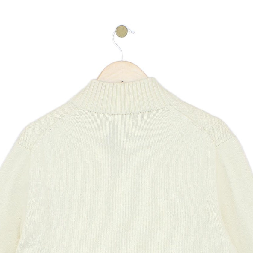 Mens 1/4 Zip Jumper Knit Pullover Cotton