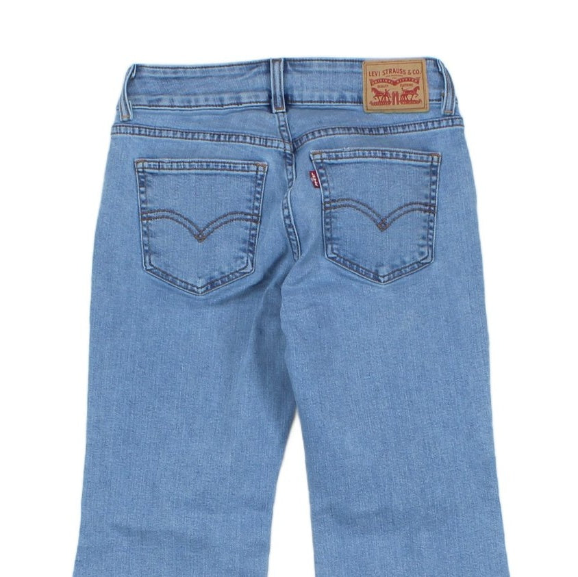 Womens Superlow Flare Jeans Denim Zip Fly