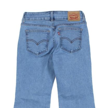 Womens Superlow Flare Jeans Denim Zip Fly