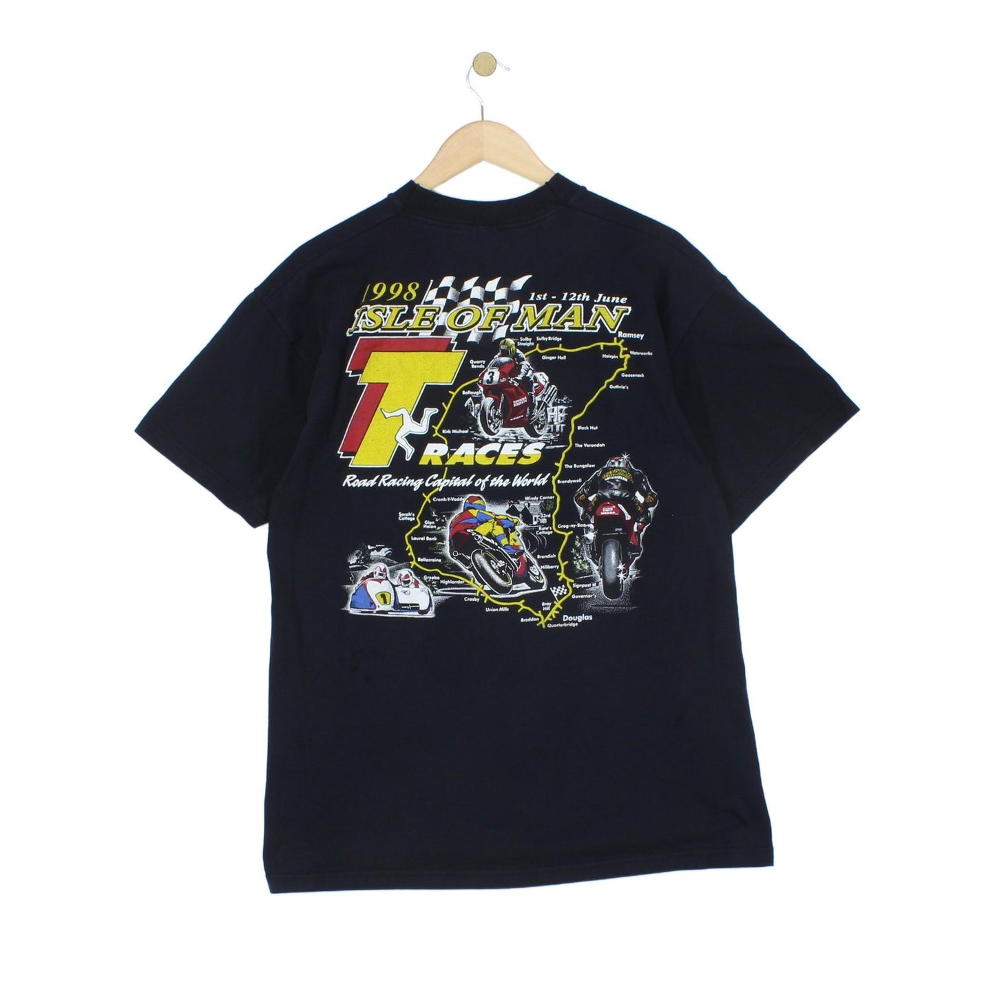 Mens Isle Of Man T-Shirt Graphic Racing