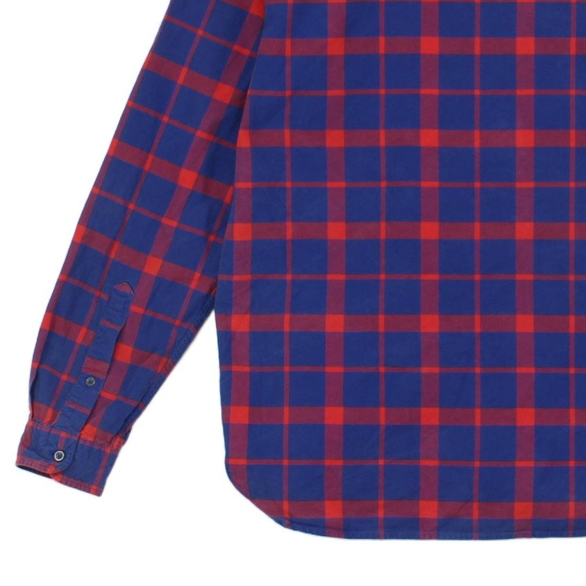 Mens Plaid Shirt Long Sleeve Button Up