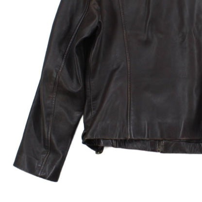 Womens Leather Jacket  Full Zip Biker Classic