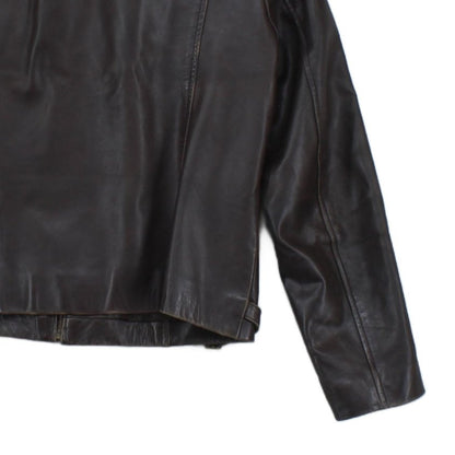 Womens Leather Jacket  Full Zip Biker Classic