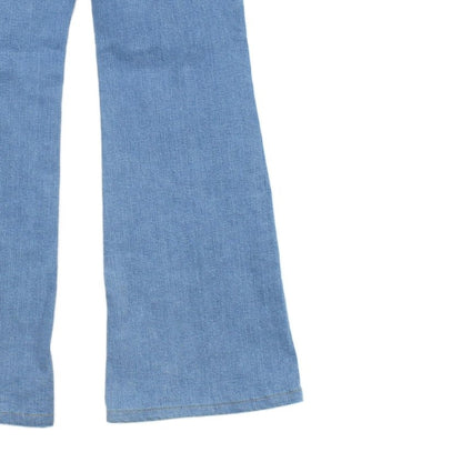 Womens Superlow Flare Jeans Denim Zip Fly