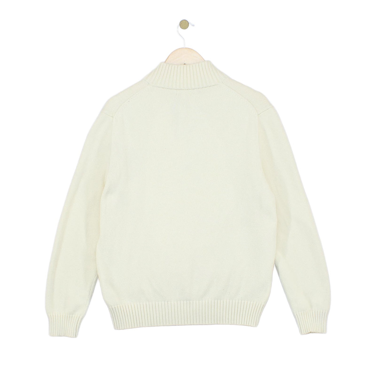 Mens 1/4 Zip Jumper Knit Pullover Cotton