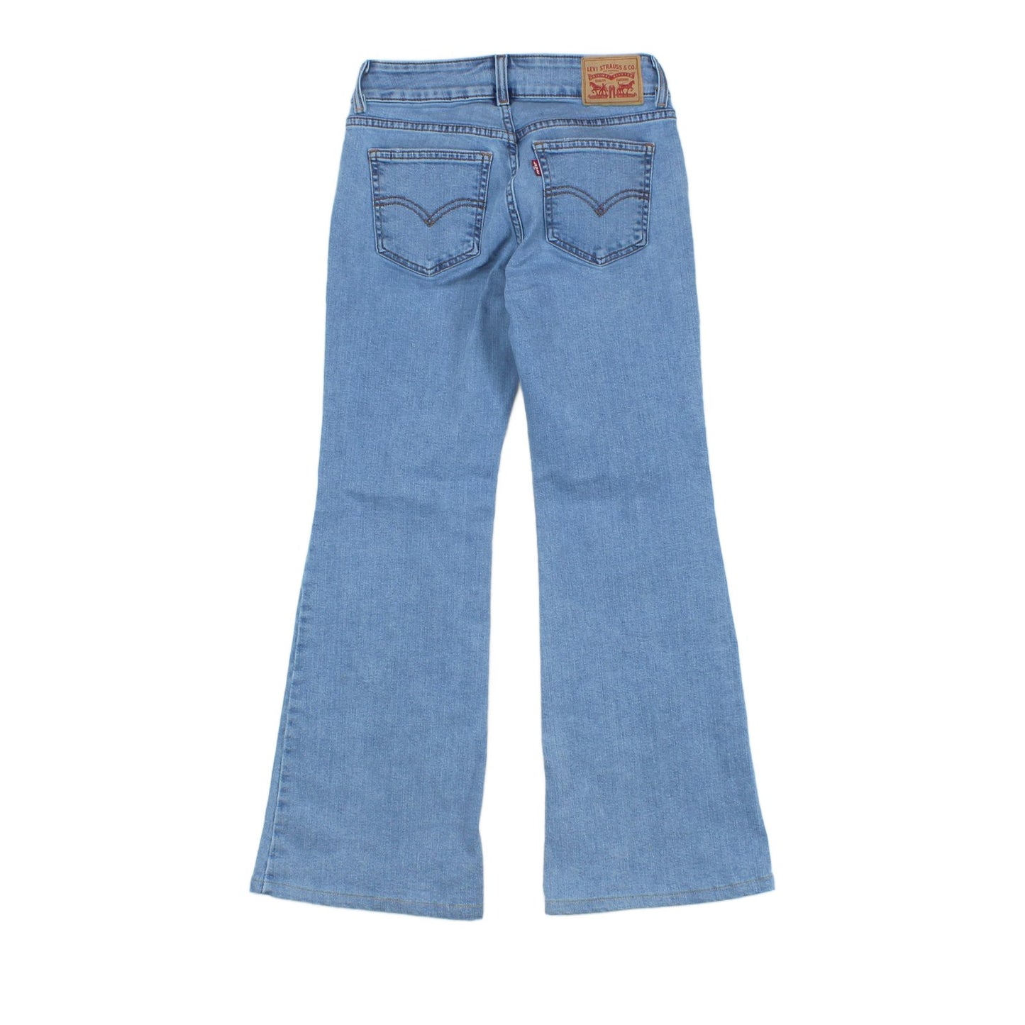 Womens Superlow Flare Jeans Denim Zip Fly