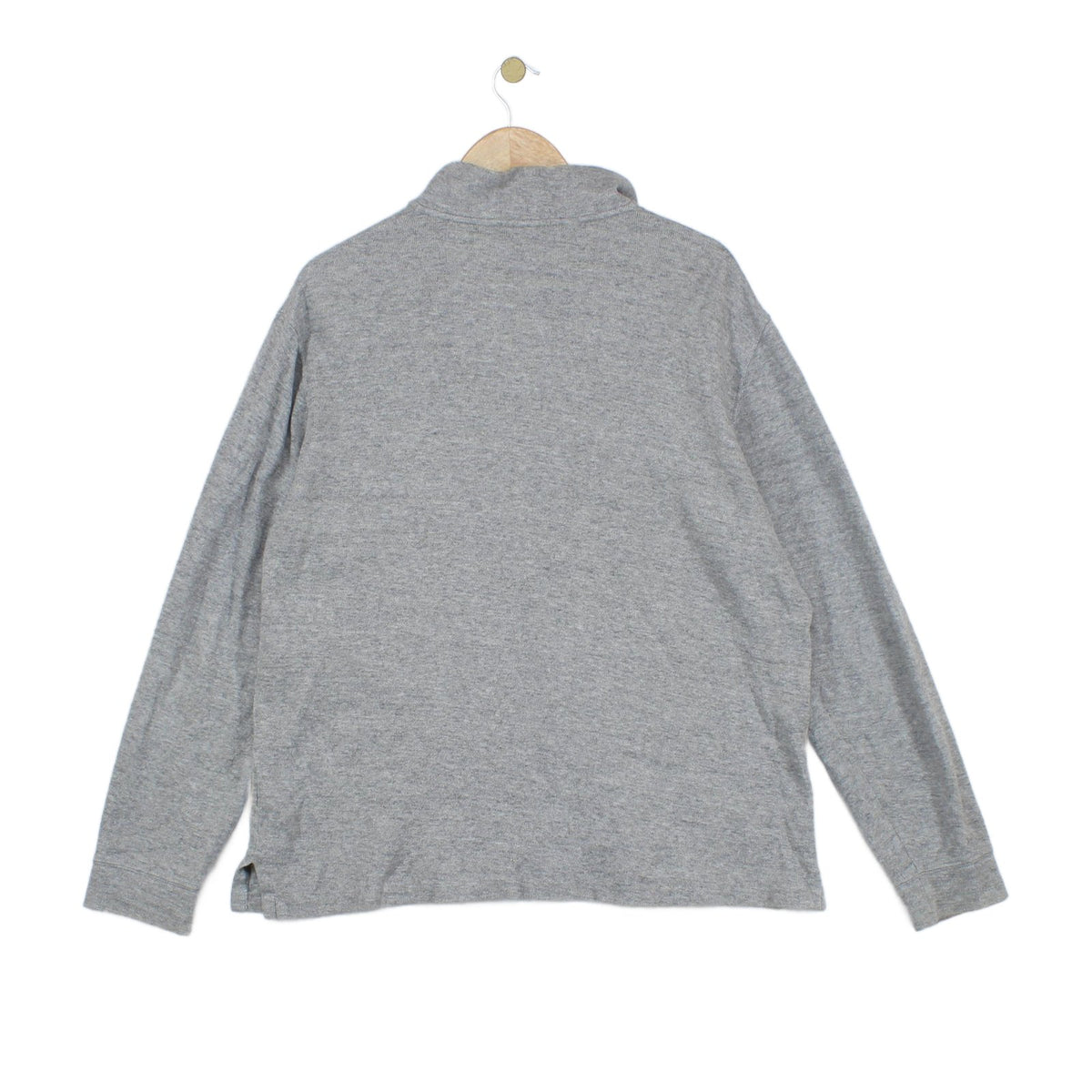 Mens 1/4 Zip Jumper Estate Rib Long Sleeve Cotton