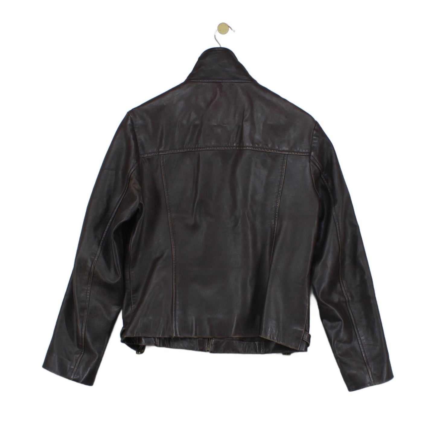 Womens Leather Jacket  Full Zip Biker Classic