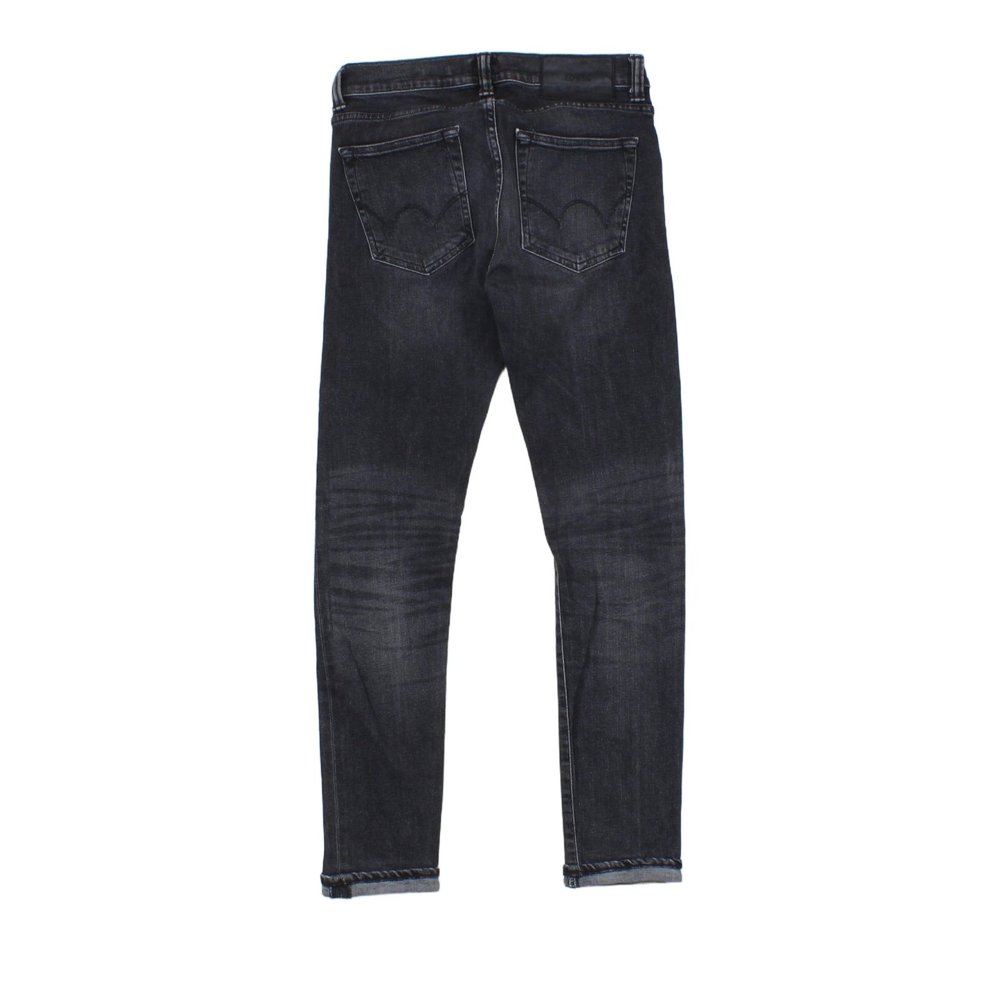 Mens Cuffed Jeans Stretch Slim Tapered
