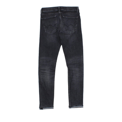 Mens Cuffed Jeans Stretch Slim Tapered