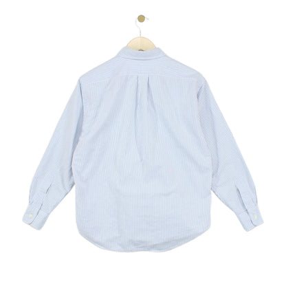 Womens Striped Shirt Button Up Collared