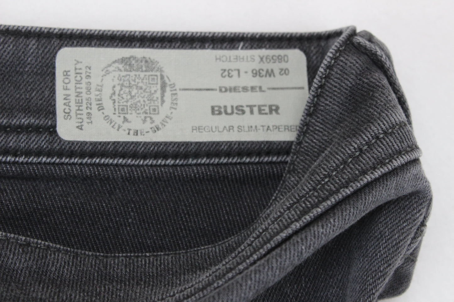 Mens Buster Jeans Regular Slim Tapered Denim
