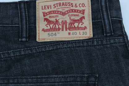 Mens 504 Jeans Regular Fit Zip Fly Denim