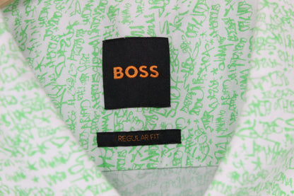 Mens Patterned Shirt Regular Fit Short Sleeve