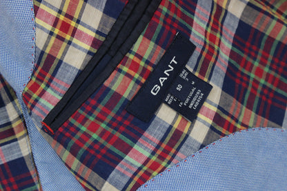 Mens Plaid Blazer Lightweight Cotton