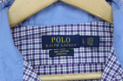 Mens Plaid Shirt Stretch Long Sleeve