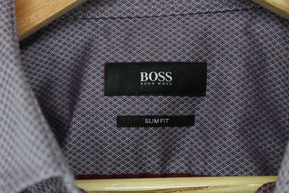 Mens Shirt Slim Fit Long Sleeve Button Up