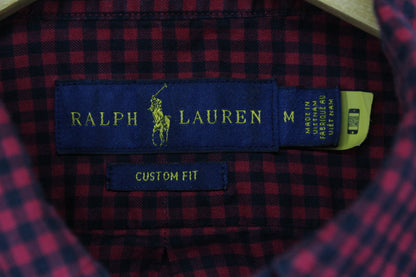 Mens Plaid Shirt Custom Fit Button Up Long Sleeve