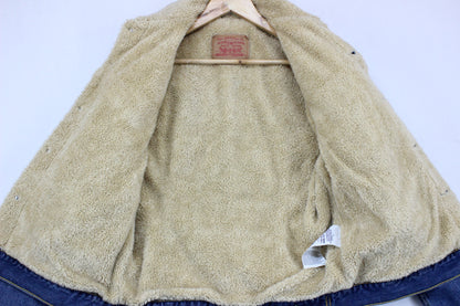Mens Denim Jacket Sherpa Slim