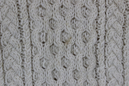 Mens Aran Knit Jumper Uk Made Wool