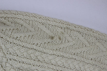 Mens Aran Knit Jumper Uk Made Wool