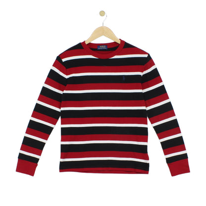 Womens Jumper Striped Long Sleeve Crew Neck