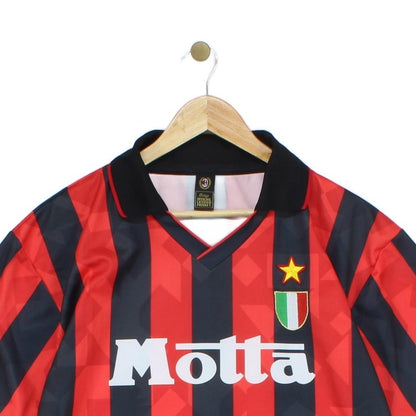 Mens Ac Milan 90S Football Shirt Home Jersey Remake