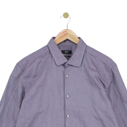 Mens Shirt Slim Fit Long Sleeve Button Up
