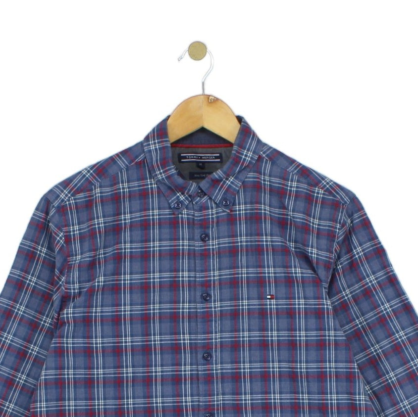Mens Plaid Shirt Long Sleeve Button Up Check