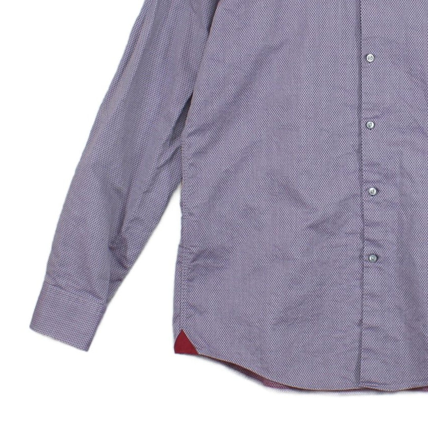 Mens Shirt Slim Fit Long Sleeve Button Up