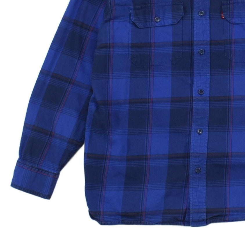 Mens Plaid Shirt Button Up Relaxed