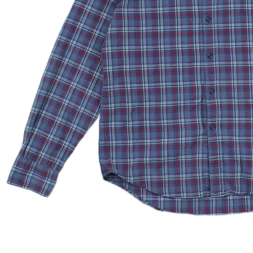Mens Plaid Shirt Long Sleeve Button Up Check