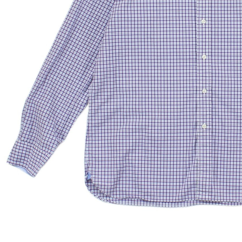 Mens Plaid Shirt Stretch Long Sleeve