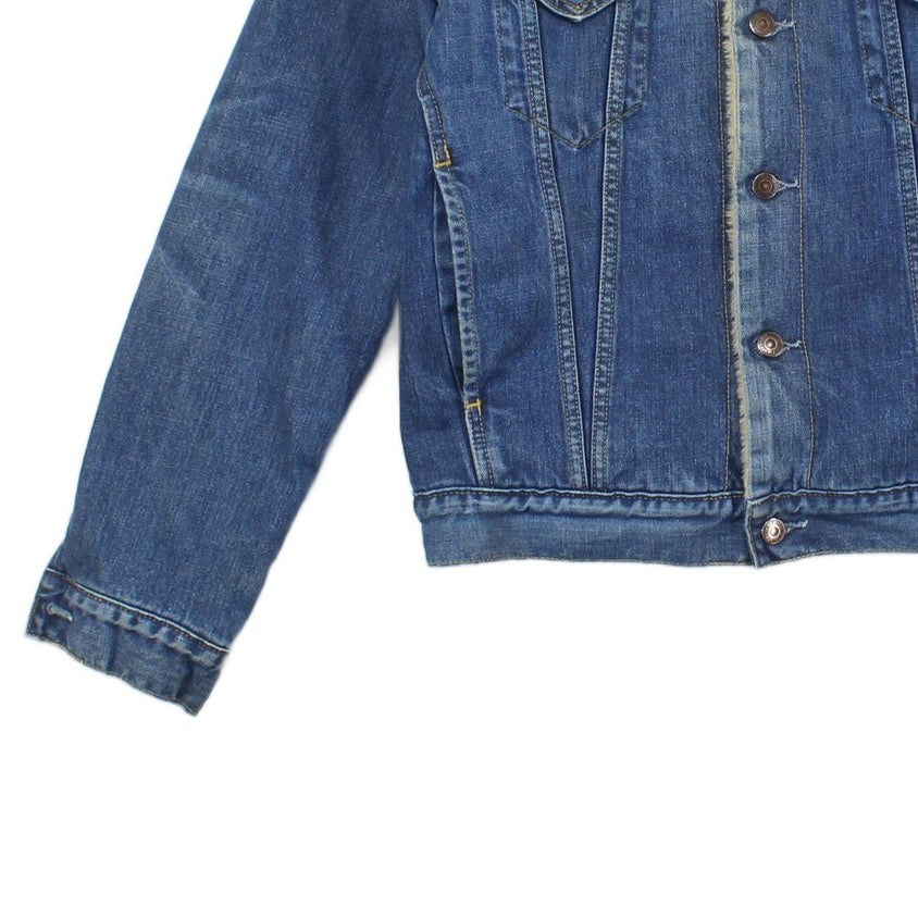 Mens Denim Jacket Sherpa Slim