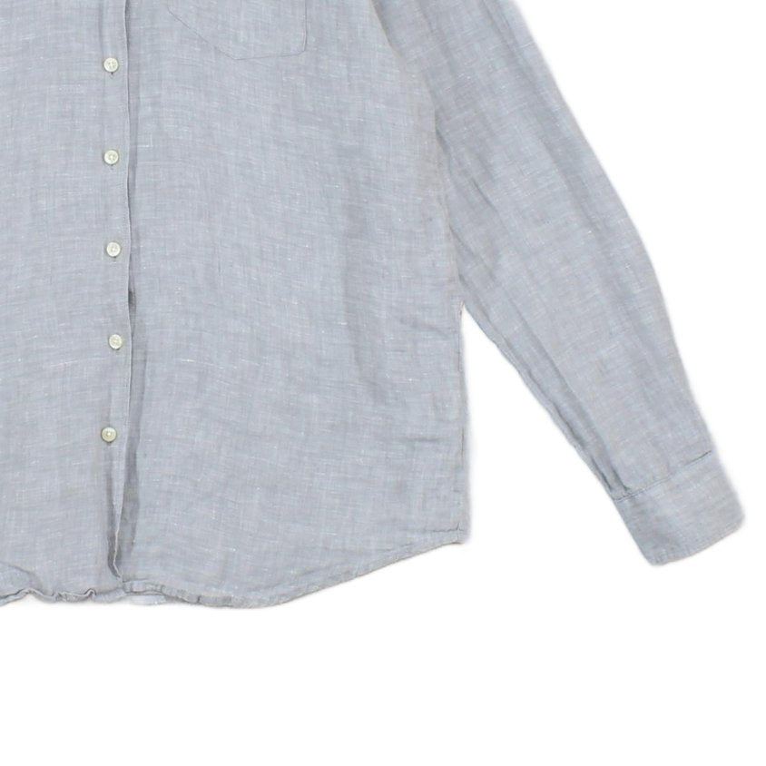 Womens Linen Shirt Casual Button Up Long Sleeve