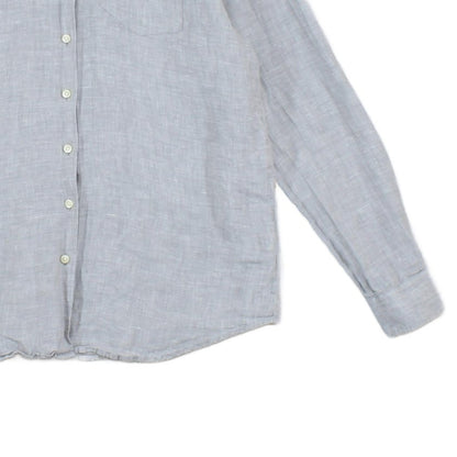 Womens Linen Shirt Casual Button Up Long Sleeve