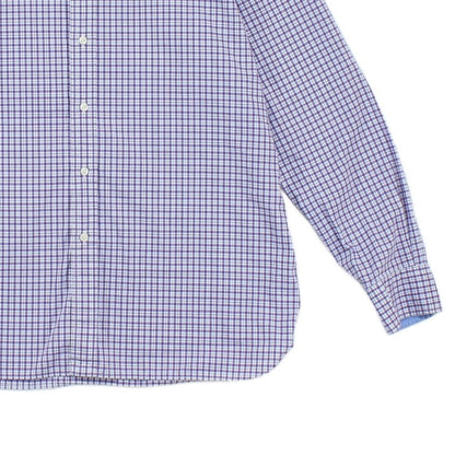 Mens Plaid Shirt Stretch Long Sleeve