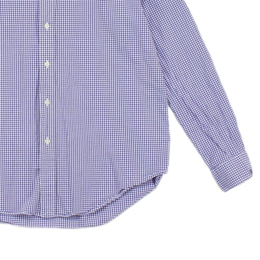 Mens Check Shirt Classic Gingham Long Sleeve