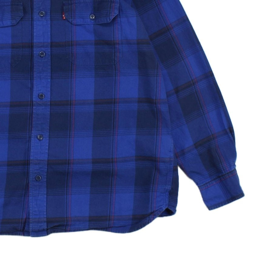 Mens Plaid Shirt Button Up Relaxed