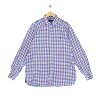 Mens Plaid Shirt Stretch Long Sleeve