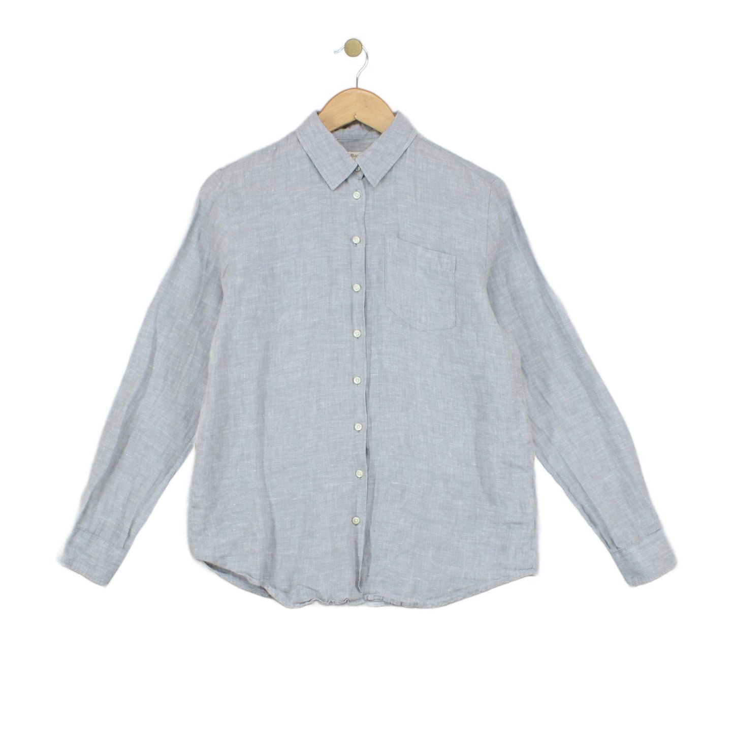 Womens Linen Shirt Casual Button Up Long Sleeve
