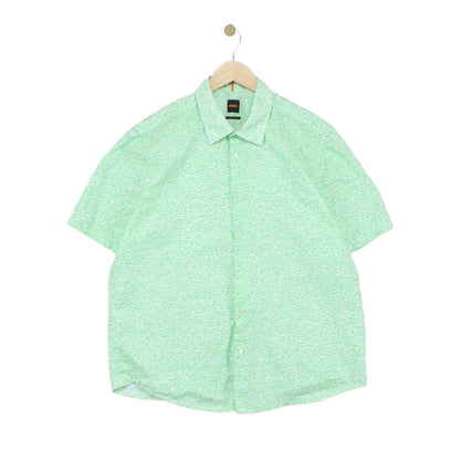 Mens Patterned Shirt Regular Fit Short Sleeve