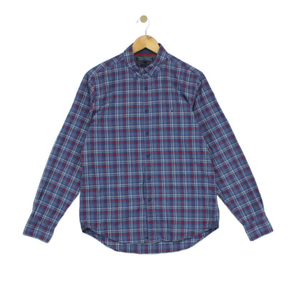 Mens Plaid Shirt Long Sleeve Button Up Check