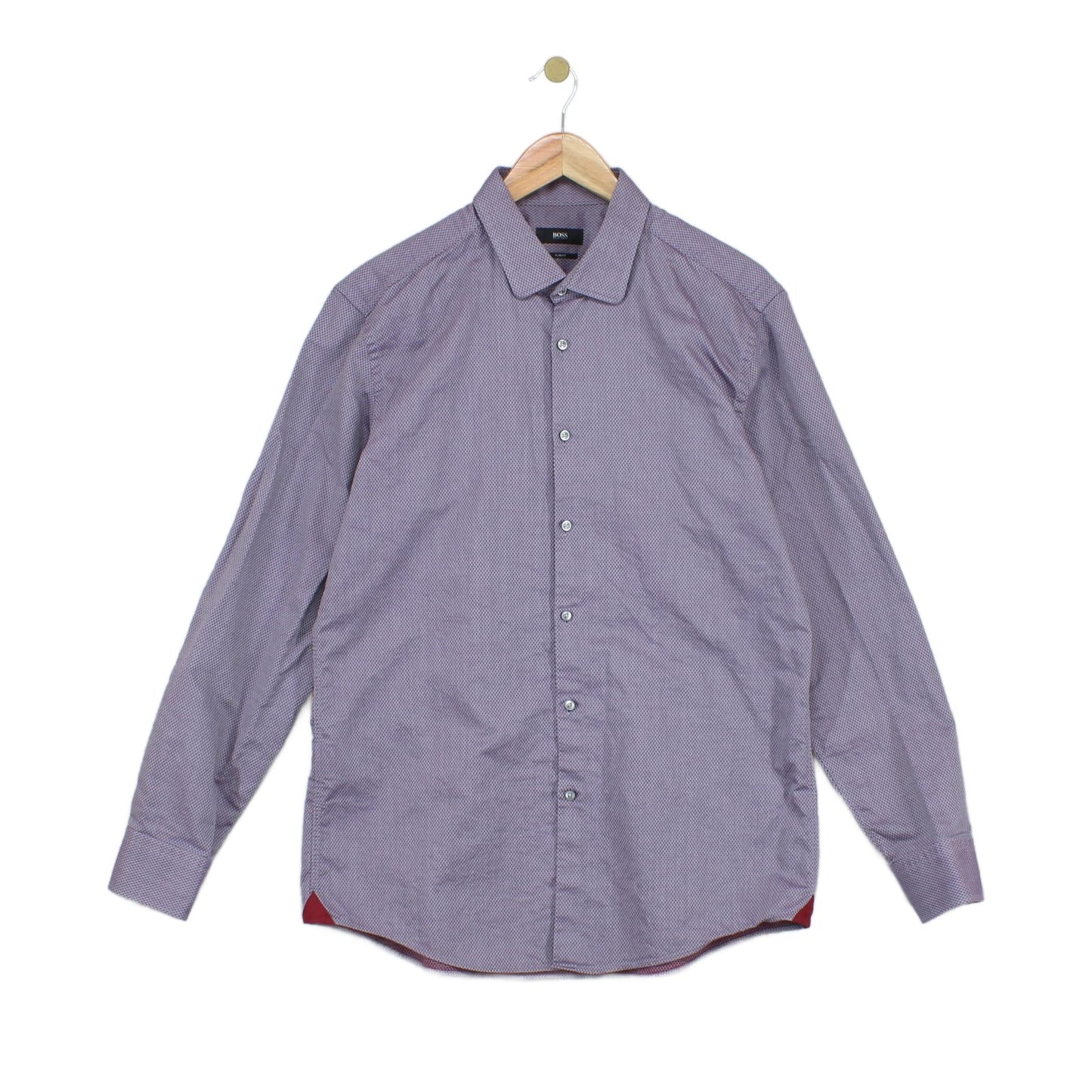 Mens Shirt Slim Fit Long Sleeve Button Up