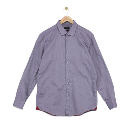 Mens Shirt Slim Fit Long Sleeve Button Up