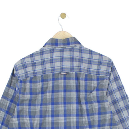 Mens Plaid Shirt Slim Fit Button Up