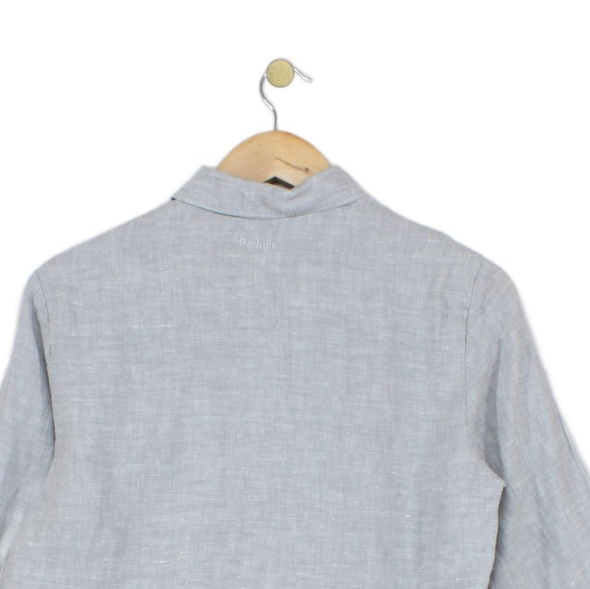 Womens Linen Shirt Casual Button Up Long Sleeve
