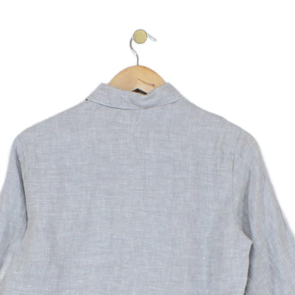 Womens Linen Shirt Casual Button Up Long Sleeve