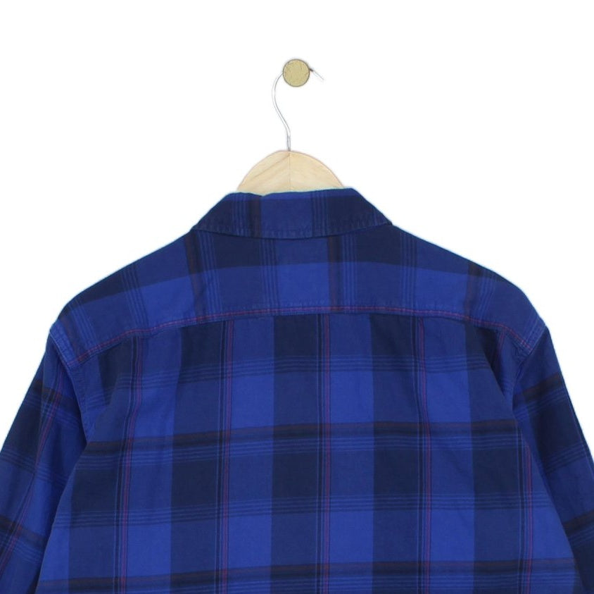 Mens Plaid Shirt Button Up Relaxed
